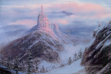 Mystical Königreich Ellenshaw in Weihnachten Winter Ölgemälde